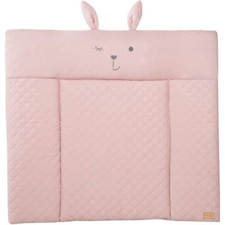 Matelas a langer - ROBA - Visage de lapin Lily Rosa - 85 x 75 cm - Ros