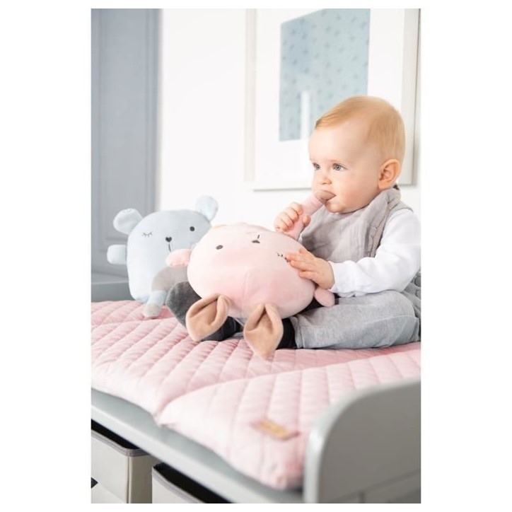 Matelas a langer - ROBA - Visage de lapin Lily Rosa - 85 x 75 cm - Rose Matelas a langer - ROBA - Visage de lapin Lily Rosa - 85 x 75 cm - Rose