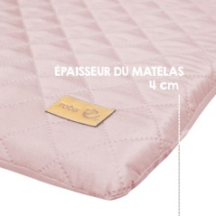 Matelas a langer - ROBA - Visage de lapin Lily Rosa - 85 x 75 cm - Ros