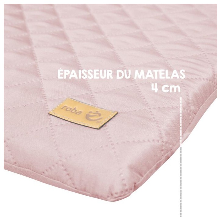 Matelas a langer - ROBA - Visage de lapin Lily Rosa - 85 x 75 cm - Rose Matelas a langer - ROBA - Visage de lapin Lily Rosa - 85 x 75 cm - Rose
