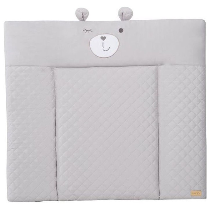 Matelas a langer - ROBA - Visage d'ours Sammy - 85 x 75 cm - Gris Matelas a langer - ROBA - Visage d'ours Sammy - 85 x 75 cm - Gris