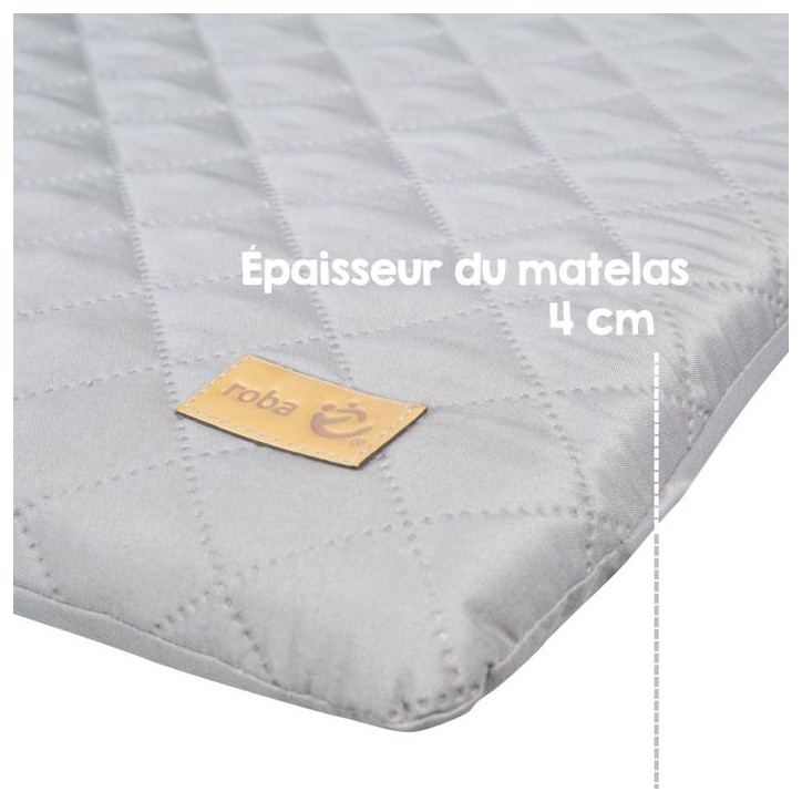 Matelas a langer - ROBA - Visage d'ours Sammy - 85 x 75 cm - Gris Matelas a langer - ROBA - Visage d'ours Sammy - 85 x 75 cm - Gris