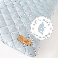 Matelas a langer - ROBA - Visage d'ours Benny - 85 x 75 cm - Bleu clai
