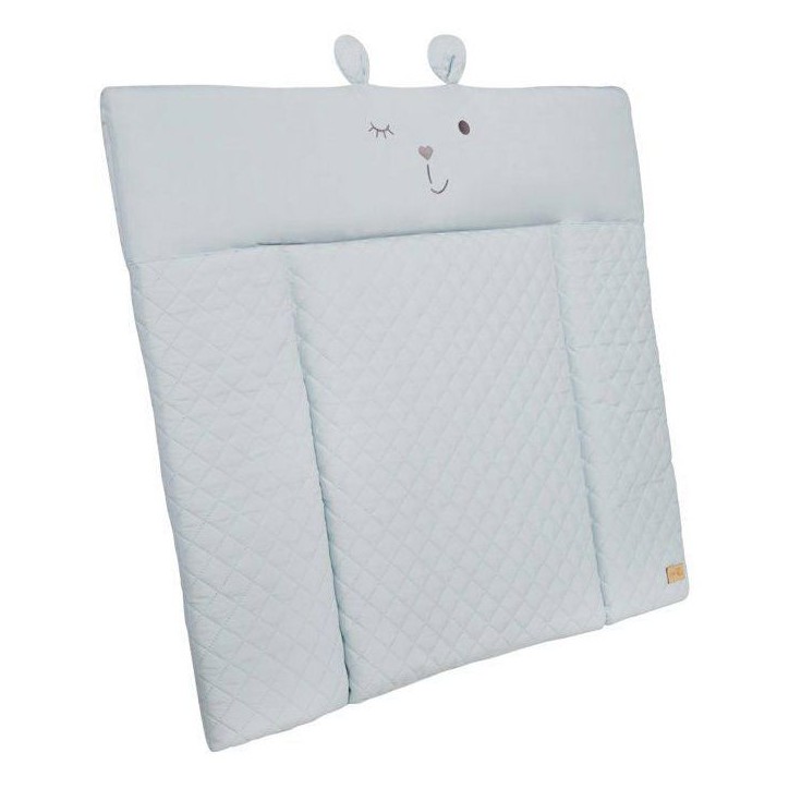 Matelas a langer - ROBA - Visage d'ours Benny - 85 x 75 cm - Bleu clair