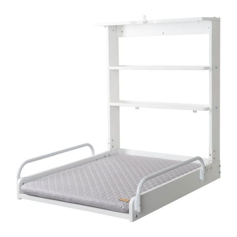 Table a langer murale - 66 x 76,5 x 79 cm - ROBA - Pliable - Blanc