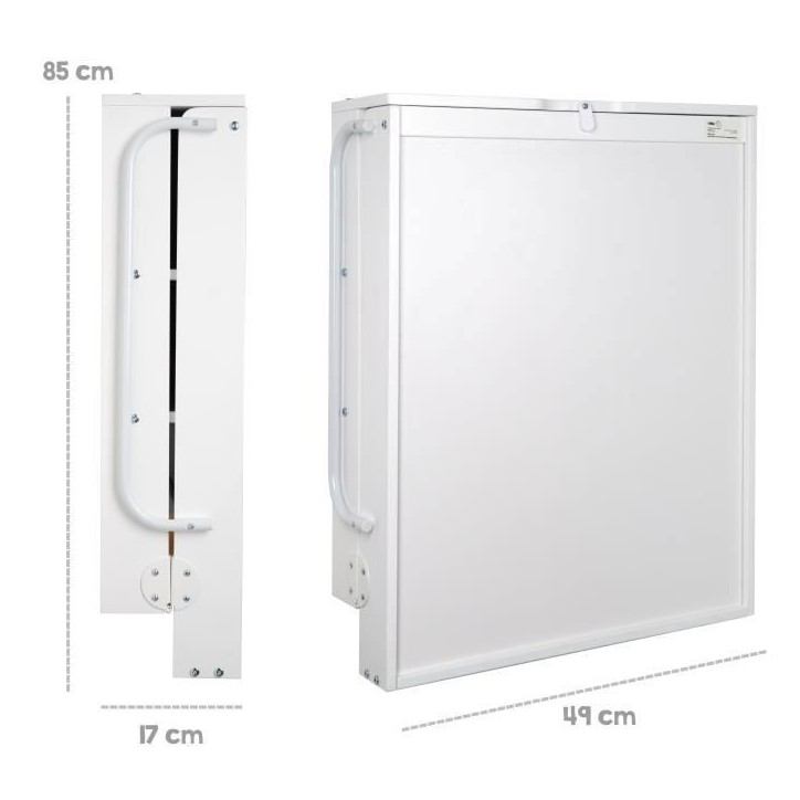 Table a langer murale - 66 x 76,5 x 79 cm - ROBA - Pliable - Blanc Table a langer murale - 66 x 76,5 x 79 cm - ROBA - Pliable - Blanc