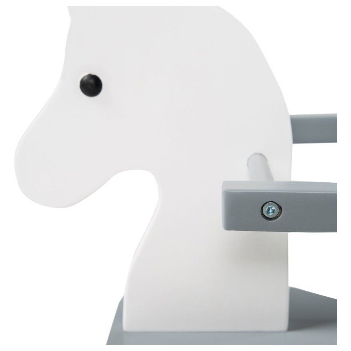 Cheval a bascule en bois - ROBA - Arceau de protection amovible - Blanc laqué Cheval a bascule en bois - ROBA - Arceau de protection amovible - Blanc laqué