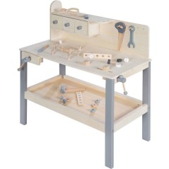 Grand établi en bois pour enfant - ROBA - Avec Kit d'outils - Grand p