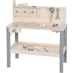 Grand établi en bois pour enfant - ROBA - Avec Kit d'outils - Grand p