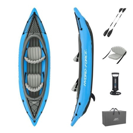 Kayak gonflable - BESTWAY - Cove Champion X2 Hydro-Force - 331x88cm - 2 places - 180kg max - 2 pagaies, 2 ailerons amovibles +