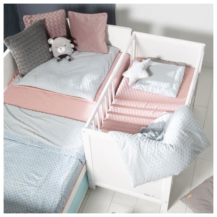 Lit bébé cododo 2-en-1 - 60 x 130 cm - ROBA - Blanc Lit bébé cododo 2-en-1 - 60 x 130 cm - ROBA - Blanc