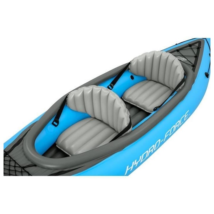 Kayak gonflable - BESTWAY - Cove Champion X2 Hydro-Force - 331x88cm - 2 places - 180kg max - 2 pagaies, 2 ailerons amovibles + Kayak gonflable - BESTWAY - Cove Champion X2 Hydro-Force - 331x88cm - 2 places - 180kg max - 2 pagaies, 2 ailerons amovibles +