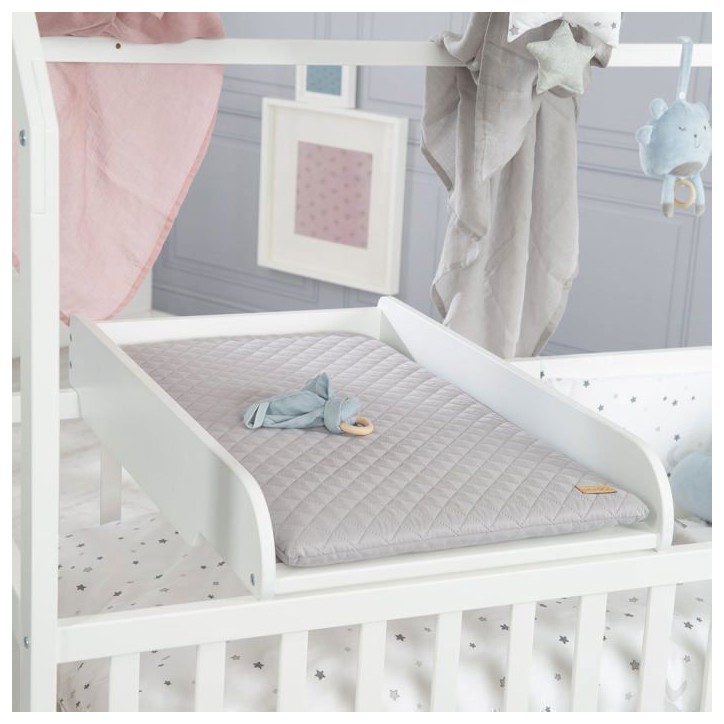 Plan a langer + matelas 'Roba Style' - ROBA - a poser sur lit bébé - Blanc / Matelas gris Plan a langer + matelas 'Roba Style' - ROBA - a poser sur lit bébé - Blanc / Matelas gris