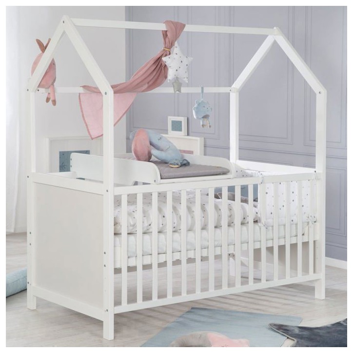 Plan a langer + matelas 'Roba Style' - ROBA - a poser sur lit bébé - Blanc / Matelas gris Plan a langer + matelas 'Roba Style' - ROBA - a poser sur lit bébé - Blanc / Matelas gris