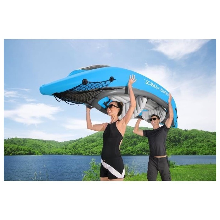 Kayak gonflable - BESTWAY - Cove Champion X2 Hydro-Force - 331x88cm - 2 places - 180kg max - 2 pagaies, 2 ailerons amovibles + Kayak gonflable - BESTWAY - Cove Champion X2 Hydro-Force - 331x88cm - 2 places - 180kg max - 2 pagaies, 2 ailerons amovibles +