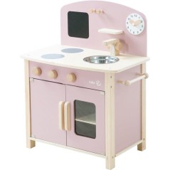 Cuisine en bois pour enfant - ROBA - Équipée avec accessoires - Rose