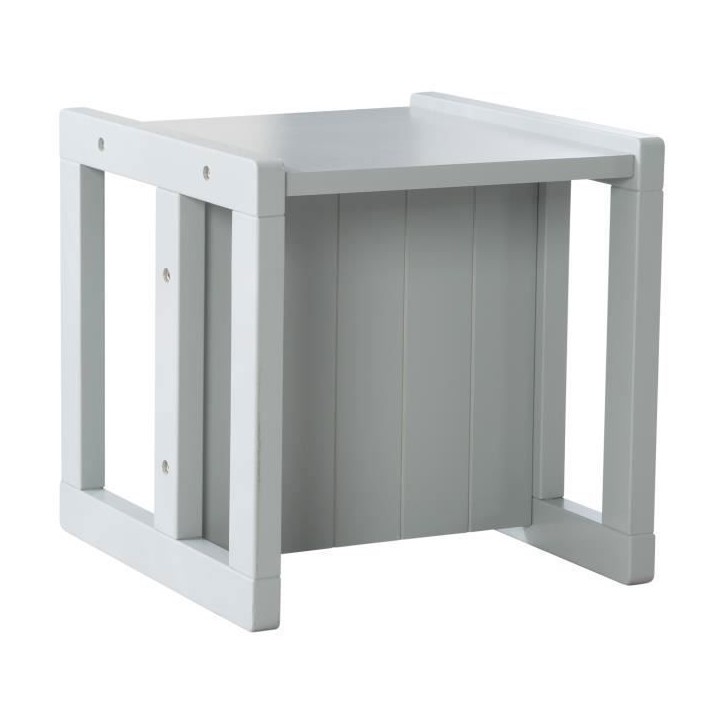 Tabouret évolutif enfant - ROBA - 3 hauteurs - Style campagne - Gris Tabouret évolutif enfant - ROBA - 3 hauteurs - Style campagne - Gris