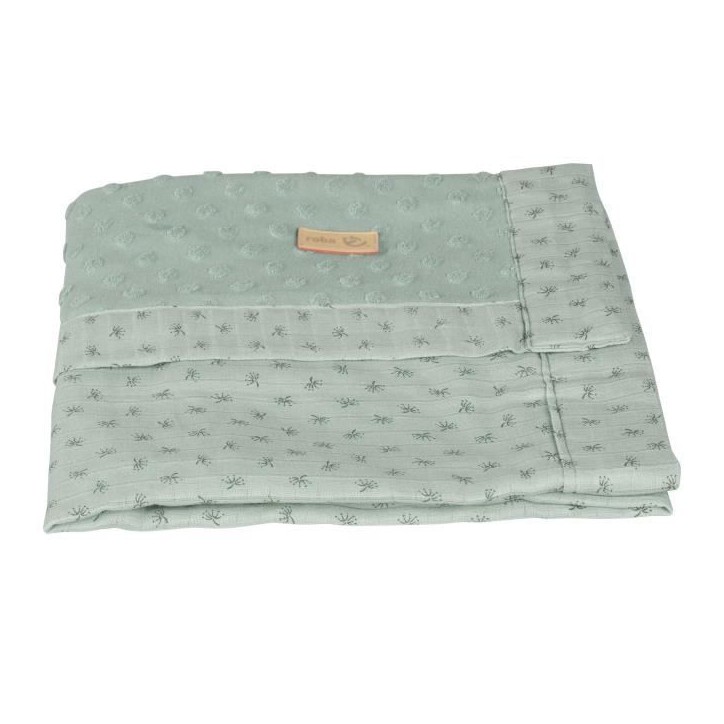 ROBA Couverture Bébé Bio Lil Planet 80x80 cm Certifié GOTS - Motif Pois - Vert ROBA Couverture Bébé Bio Lil Planet 80x80 cm Certifié GOTS - Motif Pois - Vert