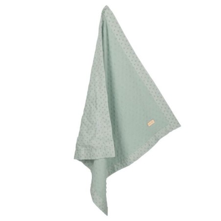 ROBA Couverture Bébé Bio Lil Planet 80x80 cm Certifié GOTS - Motif Pois - Vert