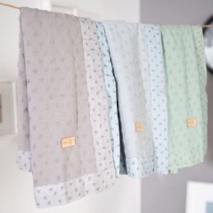 ROBA Couverture Bébé Bio Lil Planet 80x80 cm Certifié GOTS - Motif