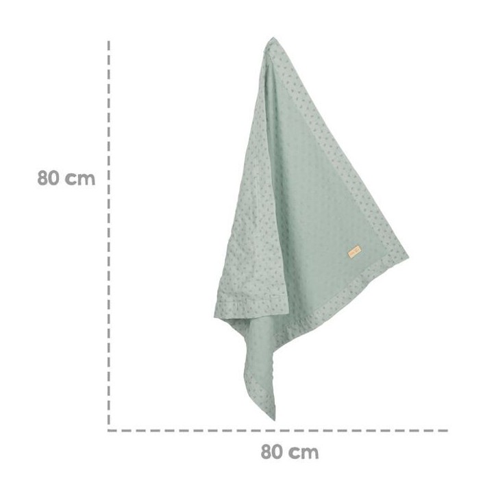 ROBA Couverture Bébé Bio Lil Planet 80x80 cm Certifié GOTS - Motif Pois - Vert ROBA Couverture Bébé Bio Lil Planet 80x80 cm Certifié GOTS - Motif Pois - Vert