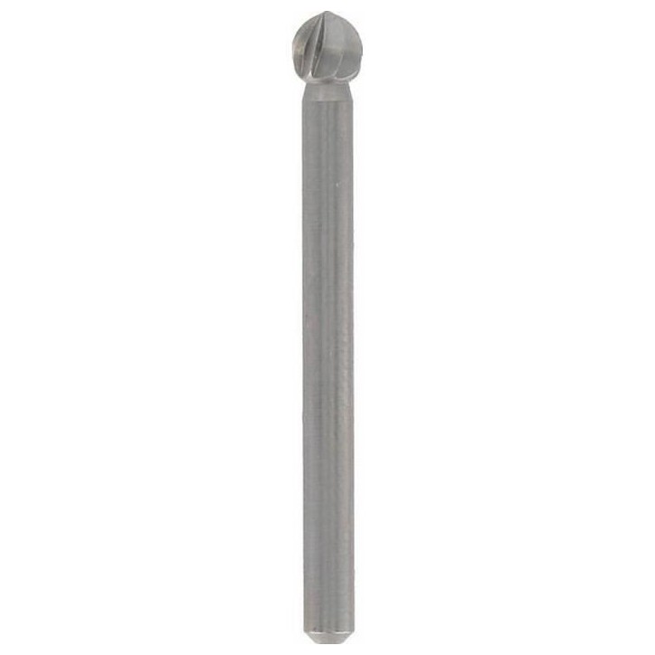 Lot de 2 Fraises Haute Vitesse DREMEL 114 (En Acier, Bout rond, Diametre 7,8mm pour Sculpter et Graver)