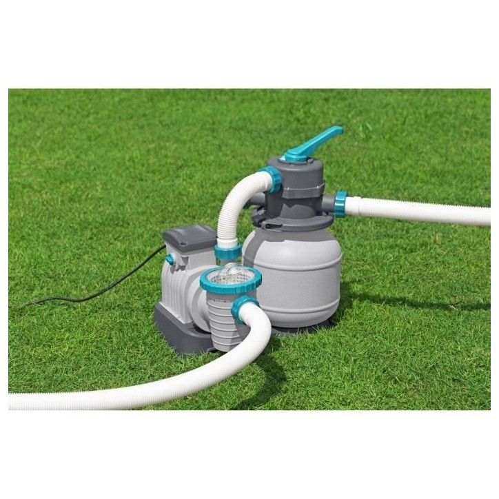 Filtre a sable / pompe de filtration pour piscine jusqu'a 42 m3- Bestway - 6 056 L/h - Avec préfiltre Filtre a sable / pompe de filtration pour piscine jusqu'a 42 m3- Bestway - 6 056 L/h - Avec préfiltre