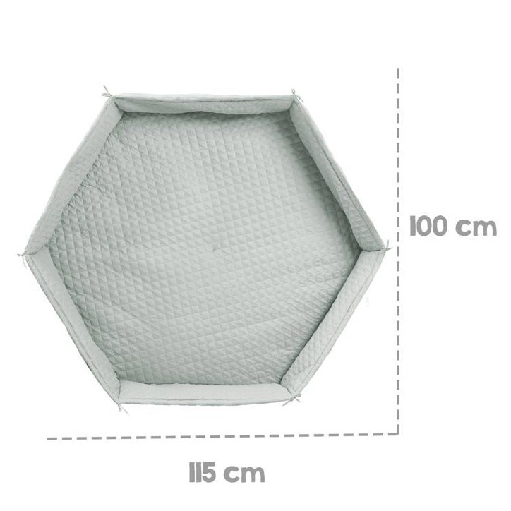 Tapis de parc bébé - ROBA - Pour parc hexagonal - Rembourré - Vert givré Tapis de parc bébé - ROBA - Pour parc hexagonal - Rembourré - Vert givré