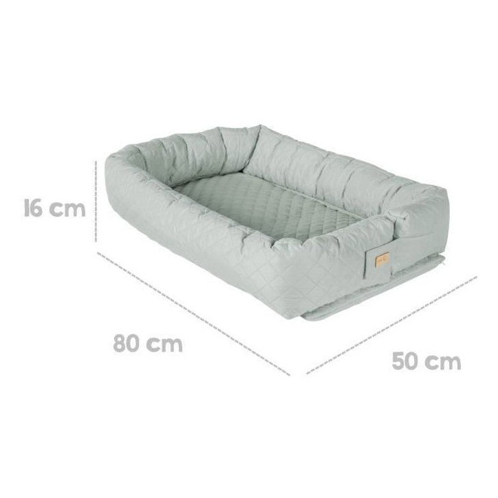 Nid d'ange 3-en-1 - ROBA - Lit de voyage, tour de lit ou matelas a langer - Vert givré Nid d'ange 3-en-1 - ROBA - Lit de voyage, tour de lit ou matelas a langer - Vert givré