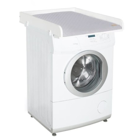 Plan a langer - ROBA - Pour machines a laver - Matelas 'Roba Style' gris inclus - Bois blanc