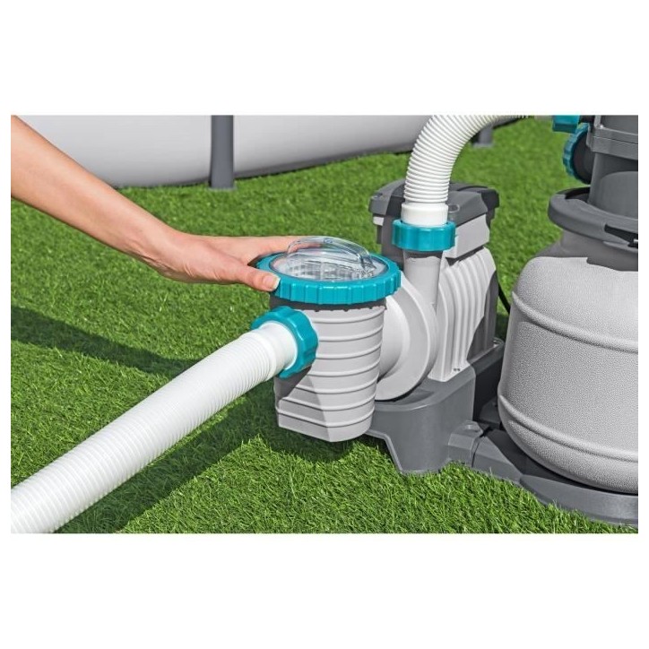 Filtre a sable / pompe de filtration pour piscine jusqu'a 42 m3- Bestway - 6 056 L/h - Avec préfiltre Filtre a sable / pompe de filtration pour piscine jusqu'a 42 m3- Bestway - 6 056 L/h - Avec préfiltre
