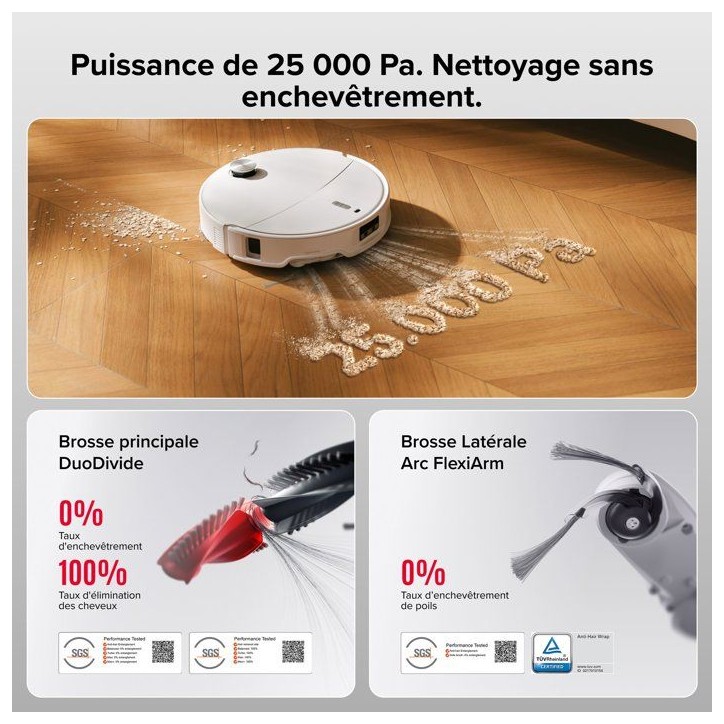 Aspirateur Robot Laveur - Roborock Qrevo Curv 2 ProX - Autonomie 180 min - 25 000 Pa - Navigation LiDAR - Collecteur 470 ml Aspirateur Robot Laveur - Roborock Qrevo Curv 2 ProX - Autonomie 180 min - 25 000 Pa - Navigation LiDAR - Collecteur 470 ml