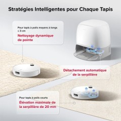 Aspirateur Robot Laveur - Roborock Qrevo Curv 2 ProX - Autonomie 180 m