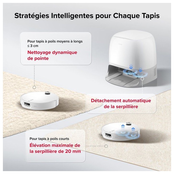 Aspirateur Robot Laveur - Roborock Qrevo Curv 2 ProX - Autonomie 180 min - 25 000 Pa - Navigation LiDAR - Collecteur 470 ml Aspirateur Robot Laveur - Roborock Qrevo Curv 2 ProX - Autonomie 180 min - 25 000 Pa - Navigation LiDAR - Collecteur 470 ml