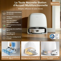ROBOROCK Qrevo Curv 2 FlowX - Aspirateur Robot Laveur - 20.000 Pa - Ne