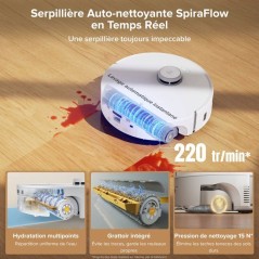 ROBOROCK Qrevo Curv 2 FlowX - Aspirateur Robot Laveur - 20.000 Pa - Ne