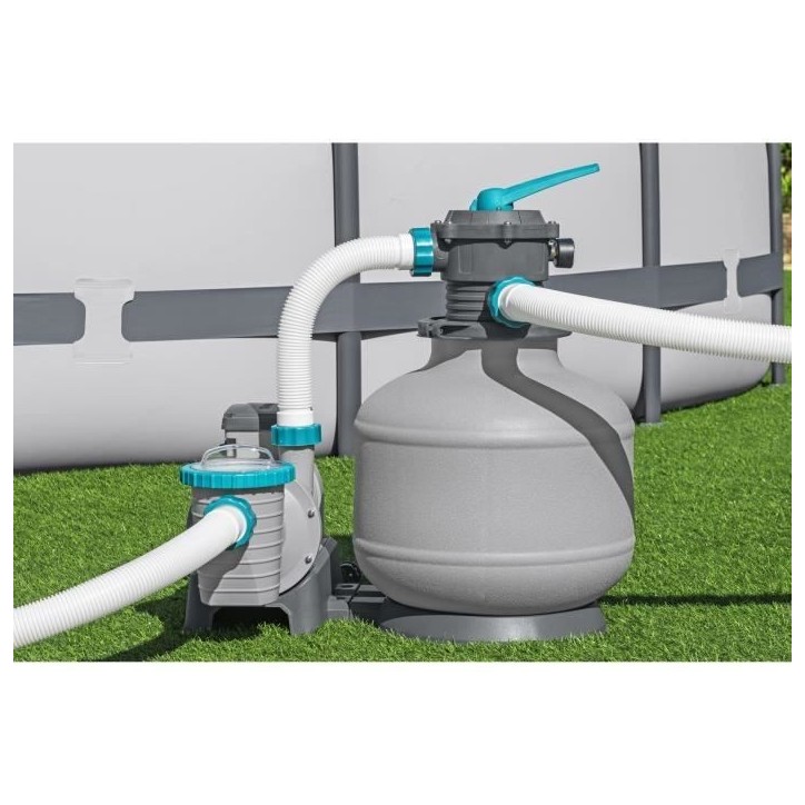 Filtre a sable / pompe de filtration pour piscine jusqu'a 66 m3 - Bestway -11 355 L/h - Avec préfiltre Filtre a sable / pompe de filtration pour piscine jusqu'a 66 m3 - Bestway -11 355 L/h - Avec préfiltre