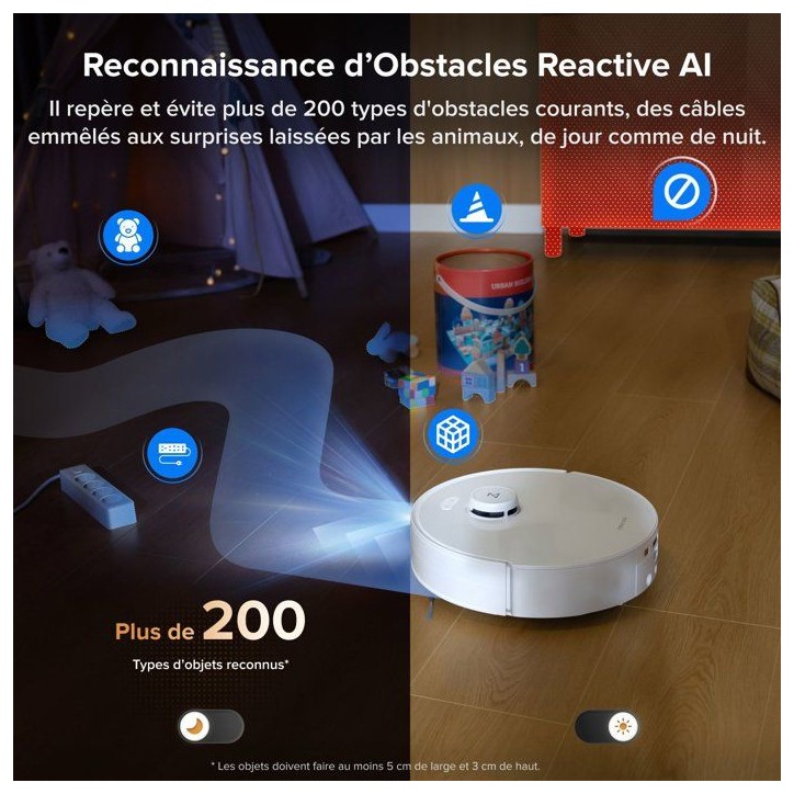 ROBOROCK Qrevo Curv 2 FlowX - Aspirateur Robot Laveur - 20.000 Pa - Nettoyage SpiraFlow - Double Anti-Enchevetrement ROBOROCK Qrevo Curv 2 FlowX - Aspirateur Robot Laveur - 20.000 Pa - Nettoyage SpiraFlow - Double Anti-Enchevetrement