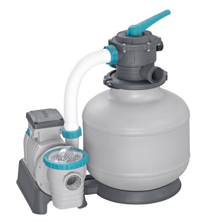 Filtre a sable / pompe de filtration pour piscine jusqu'a 66 m3 - Bestway -11 355 L/h - Avec préfiltre Filtre a sable / pompe de filtration pour piscine jusqu'a 66 m3 - Bestway -11 355 L/h - Avec préfiltre