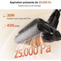 ROBOROCK F25 ACE Pro - Aspirateur Laveur sans Fil - 25000Pa - JetFoaming Anti-Taches - Brosse Anti-Emmelement - Design 180° a P