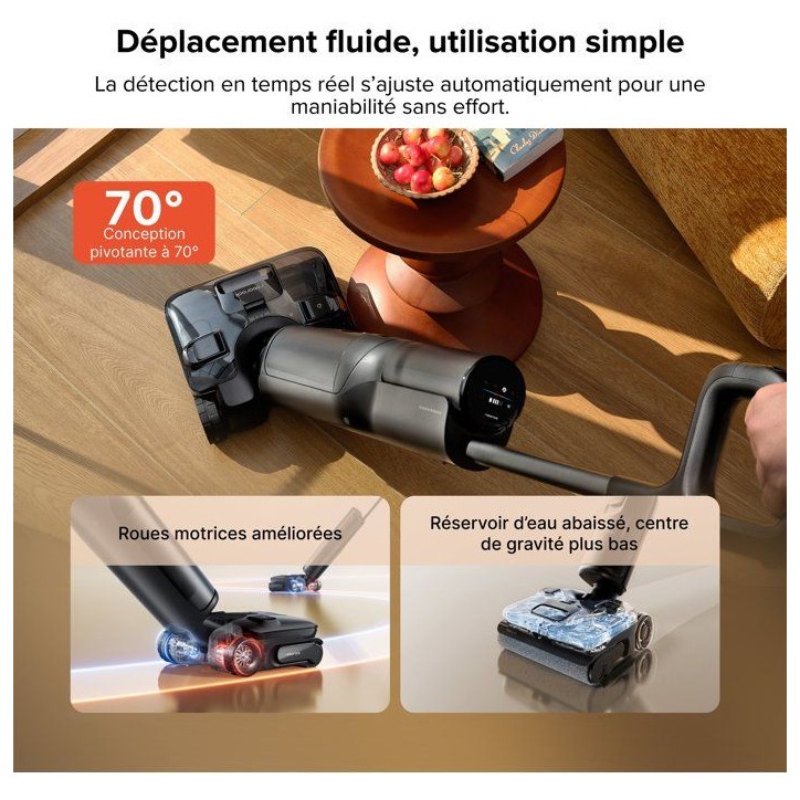 ROBOROCK F25 ACE Pro - Aspirateur Laveur sans Fil - 25000Pa - JetFoaming Anti-Taches - Brosse Anti-Emmelement - Design 180° a P ROBOROCK F25 ACE Pro - Aspirateur Laveur sans Fil - 25000Pa - JetFoaming Anti-Taches - Brosse Anti-Emmelement - Design 180° a P