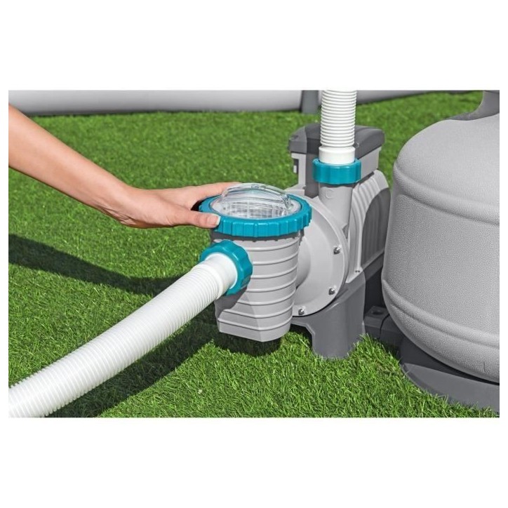 Filtre a sable / pompe de filtration pour piscine jusqu'a 66 m3 - Bestway -11 355 L/h - Avec préfiltre Filtre a sable / pompe de filtration pour piscine jusqu'a 66 m3 - Bestway -11 355 L/h - Avec préfiltre