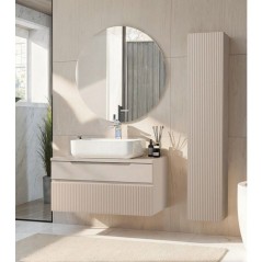 ROMA - Meuble de salle de bain suspendu avec vasque a poser - Cashmere