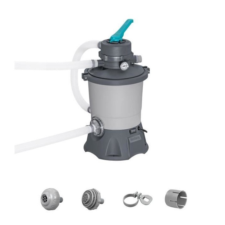 Filtre a sable / pompe de filtration pour piscine jusqu'a 18 m3- Bestway - 3 596 L/h - Avec préfiltre Filtre a sable / pompe de filtration pour piscine jusqu'a 18 m3- Bestway - 3 596 L/h - Avec préfiltre