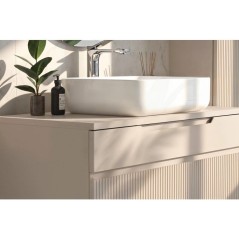 ROMA - Meuble de salle de bain suspendu avec vasque a poser - Cashmere