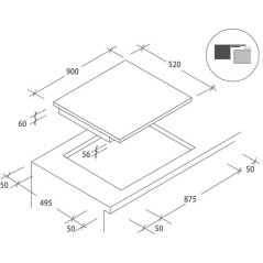 Plaque de cuisson induction ROSIERES RIFS954MCTT - Double flex + 1 zon