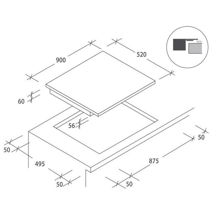 Plaque de cuisson induction ROSIERES RIFS954MCTT - Double flex + 1 zone 28cm - 5 foyers - 7400 W - L 90cm Plaque de cuisson induction ROSIERES RIFS954MCTT - Double flex + 1 zone 28cm - 5 foyers - 7400 W - L 90cm
