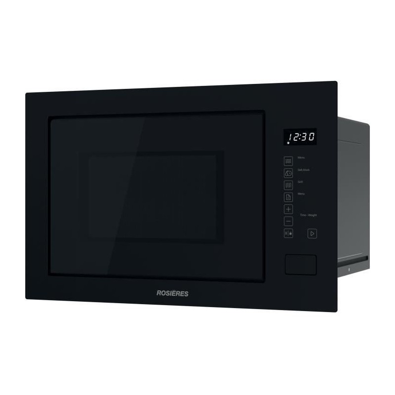 Micro-ondes Gril encastrable - ROSIERES - RO38FL7N25LWB - Noir - 25L -