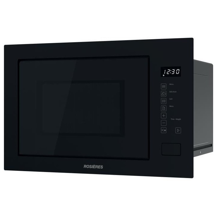 Micro-ondes Gril encastrable - ROSIERES - RO38FL7N25LWB - Noir - 25L - 59,5 x 36,8 x 38,5 cm Micro-ondes Gril encastrable - ROSIERES - RO38FL7N25LWB - Noir - 25L - 59,5 x 36,8 x 38,5 cm