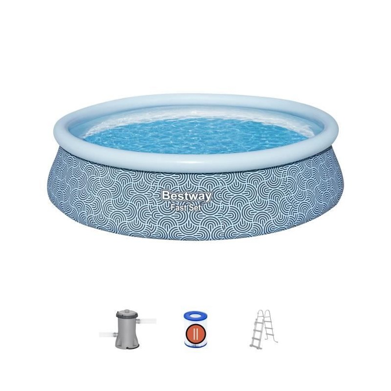 Kit Piscine gonflable BESTWAY - Fast Set™ - 457 x 107 cm - Ronde (Fi Kit Piscine gonflable BESTWAY - Fast Set™ - 457 x 107 cm - Ronde (Fi